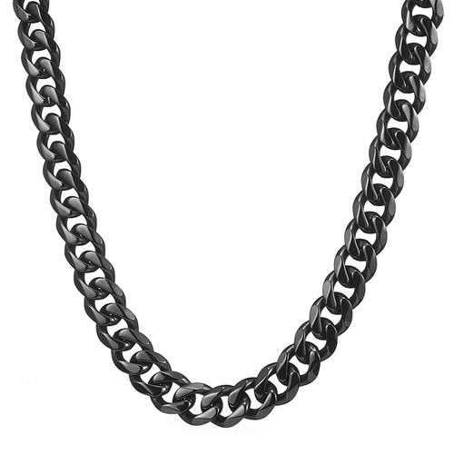 Strong Black Cuban Chain Stainless Steel Necklace Men's Jewelry 4/6/8/10/12/15MM - Picture 7 of 8