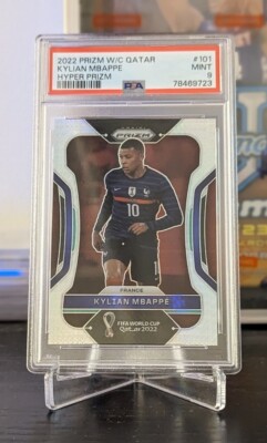 2022 Panini Prizm World Cup Qatar #101 Kylian Mbappe Hyper Prizm