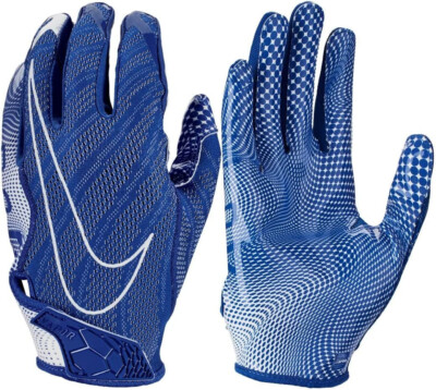 Nike NFL Vapor Knit Football Gloves Men's Game Royal/White Size L