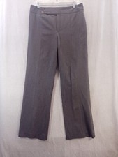 Nine West pants Women 12 charcoal gray Slacks dress pant Flat Front trouser Lisa