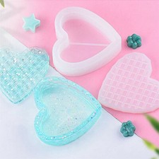 Silicone Resin DIY Jewelry Mold Heart Shapes Box Making Pendant Craft Gift Tools