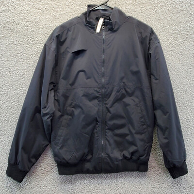 Madewell Mens Bomber Jacket Fleece Lined Black Size XS Pockets