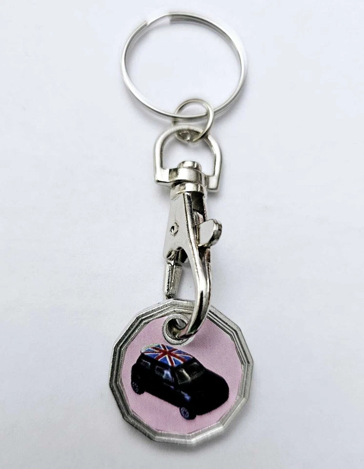 New £1 Shape Supermarket Shopping Trolley Token Coin Pound Locker Key Ring - Image 3 of 4