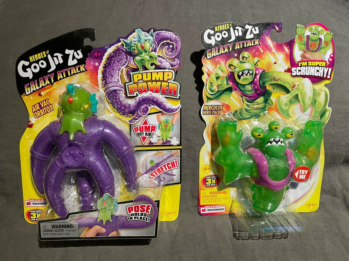 HEROES OF GOO JIT ZU GALAXY ATTACK AIR VAC ORBITOX & MERCULOK SET