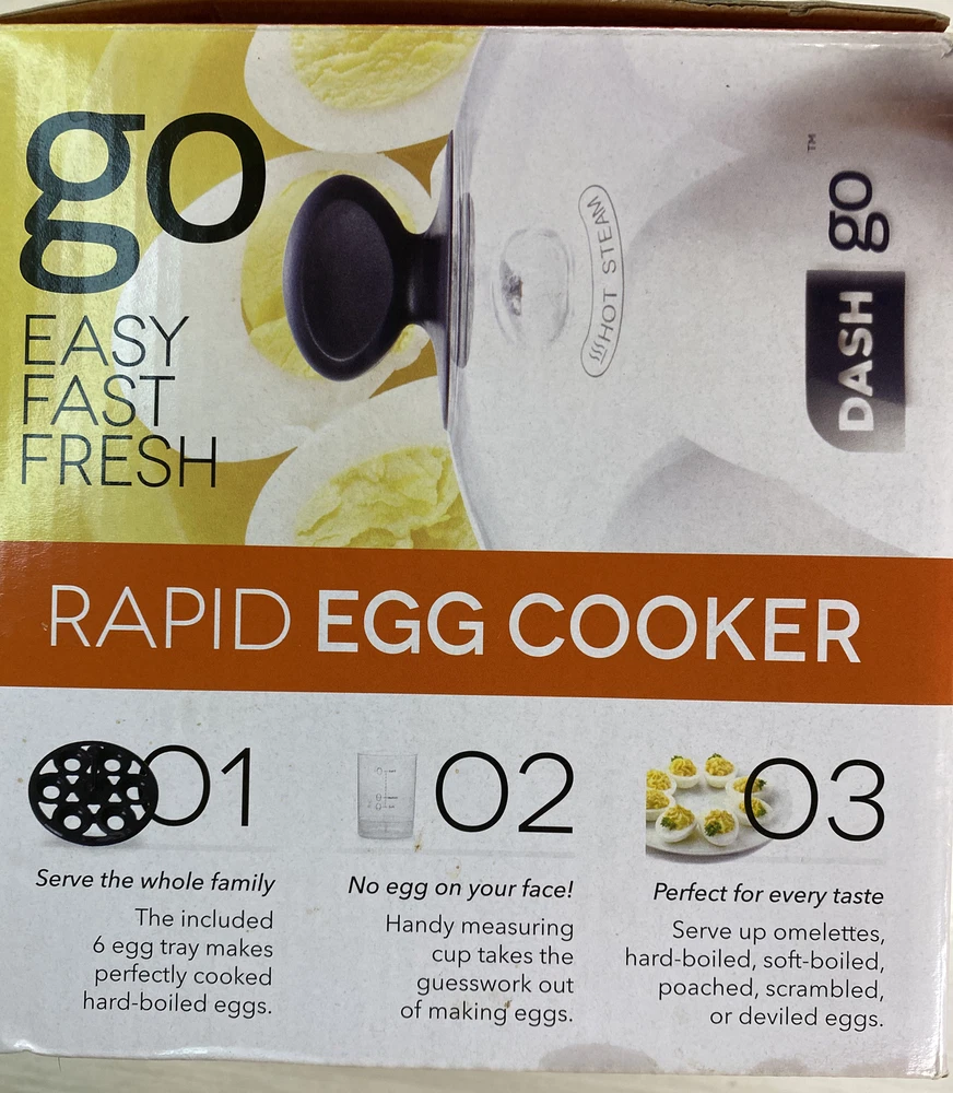 Dash Rapid Egg Cooker 6 Egg Capacity Electric Hard Boiled Egg Maker