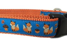Autumn Dog Collar Caninedesign Fall 1 inch Wide Adjustable Nylon Medium and L...