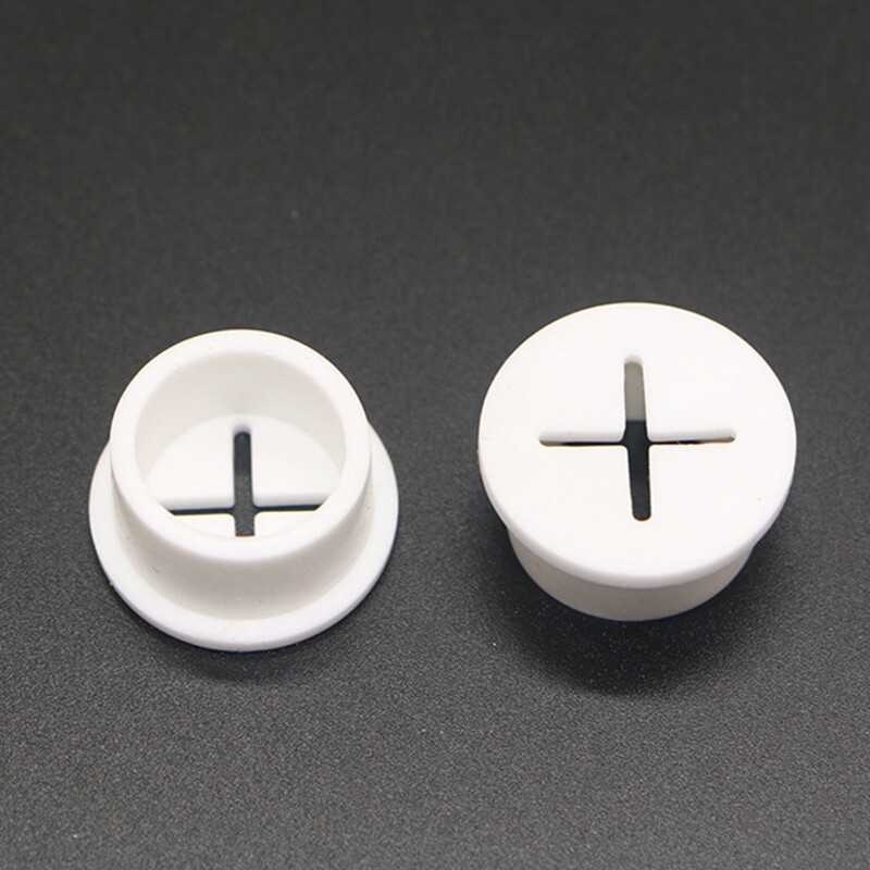 10 Pieces Flexible Desk Grommet Furnitures Hole Cover Cable Pass