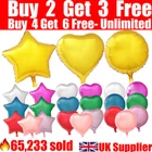 18 inch Big Star Heart Round Foil Balloons Helium Balloon Party Birthday Wedding