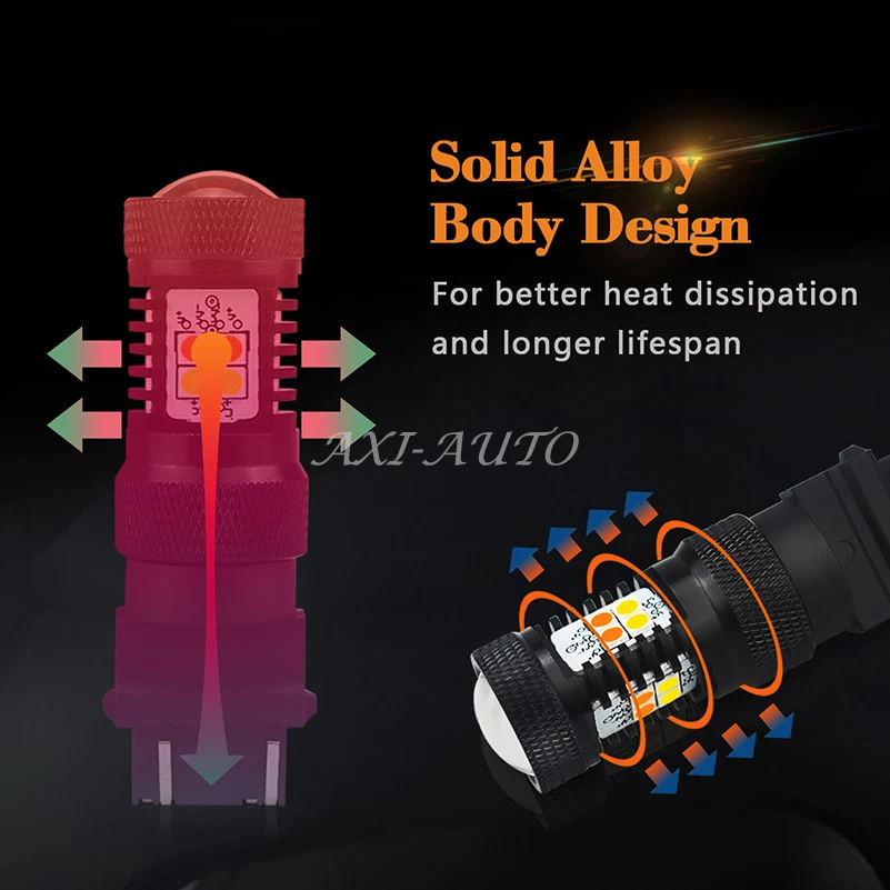 3157 Ámbar Blanco Switchback Giro LED Luz Señal Bombilla Para Ford Super F-350 Duty Foto 3 de 4