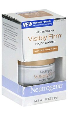 Neutrogena Visibly Firm Night Cream, Active Copper, 1.7 Oz. Factory Sealed, Rare