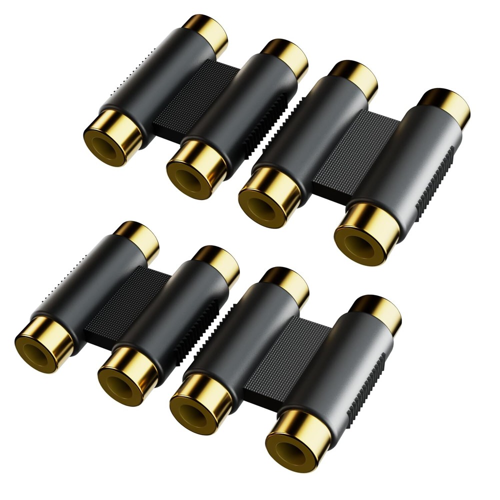RCA Female to Female Coupler RCA Female to RCA Female Interconnect Coupler Ad...