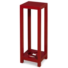 US SELLER - 31in Matte Red Finish Elmwood Ning Chou Design Pedestal
