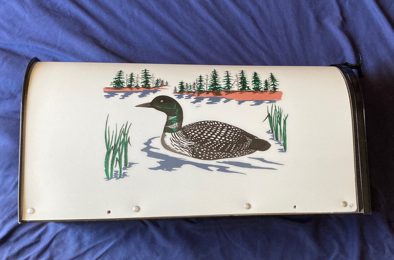 Vintage Bacova Loon Decorative Fiberglass Mailbox Medium Bird New Old
