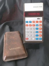 Bicentennial Unisonic 1548 Calculator, Red Dot LEDs,+Charger+Instruction Sheet