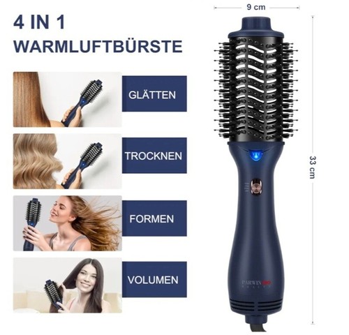 ONE-STEP WARMLUFTBÜRSTE FÖHNBÜRSTE VON PARWIN PRO BEAUTY IN BLAU HAARTROCKNER - Bild 11 von 14