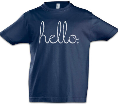 Hello II Kinder Jungen T-Shirt Fun Geek Nerd Computer Social Interaction Hallo