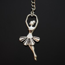 Porte-clés Ballerine Argenté Et Doré - Idée Cadeau Anniversaire Petite Fille - Professeur De Danse