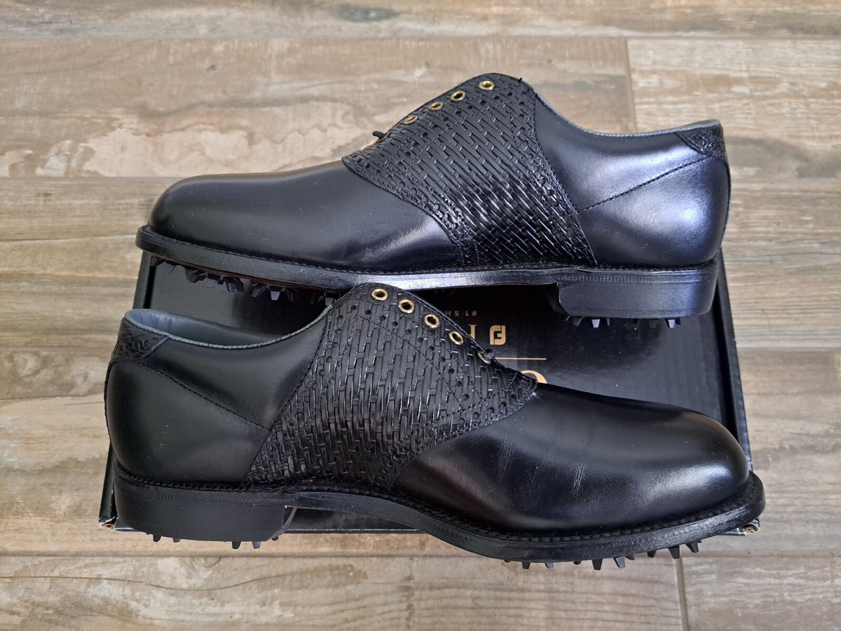 NEW Vintage Footjoy Classics Mens Golf Shoes 51197 BLK/BLK