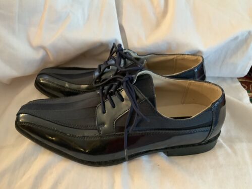 Men's Stacy Adams Blue Royalty Lace Up Tuxedo Shoes -size 8.5 New - Picture 9 of 9