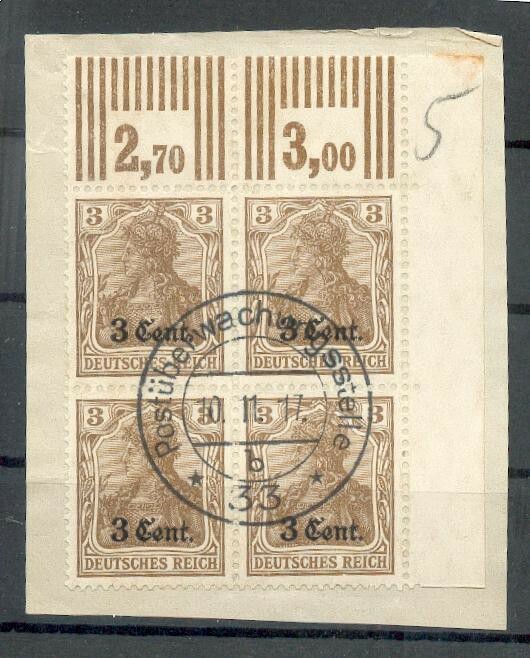 Stage West 1 WOR CORNER FOUR-BLOCK gest. Luxury piece of mail (G8748)