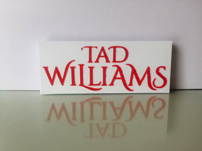 Tad Williams Logo Book Display Collectible Text Stand Robert Paul Fantasy Sci Fi