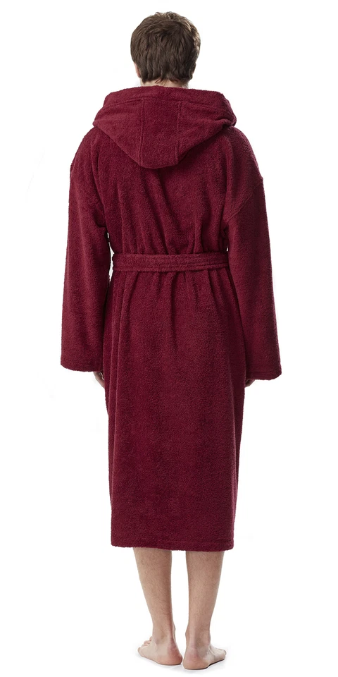 Herren-Bademantel Astrom mit Kapuze, wadenlang oder extra lang, 100% Baumwolle - Bild 2 von 4