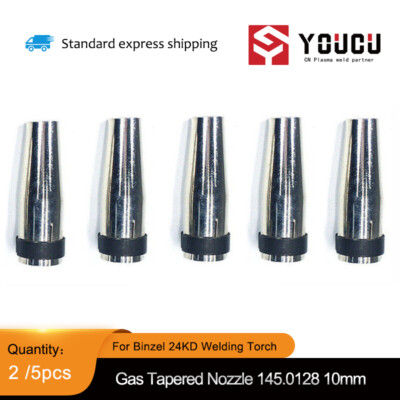 2/5pk for Binzel MB 24KD MIG/MAG Welding Torch Gas Tapered Nozzle 145.0128 Φ10mm