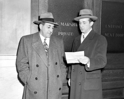 Mobster Tony Accardo and Attorney George Callaghan 1950 Photo