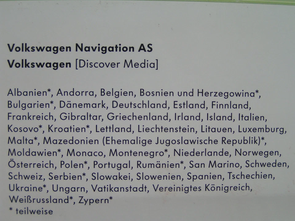 SD KARTE NAVIGATION AS EUROPA 1 2019 V9 VW DISCOVER MEDIA 2 PASSAT TIGUAN TOURAN - Bild 3 von 4