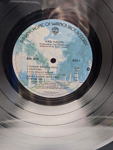 Authentic VAN HALEN Platinum Album Presented to Dianne Baker Warner Brothers LP - Picture 2 of 8