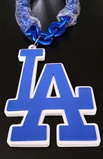 New Los Angeles Dodgers Necklace Chain 34 inches BIG 3D Foam Logo