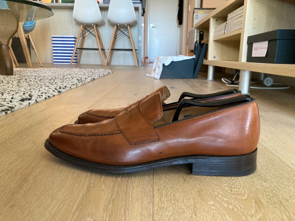 CHURCH'S Hertford Leather Penny Loafers in Walnut Brown - UK 8.5 F - image 4 of 4