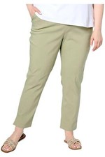 Denim  Co. Women's Smart Stretch Air Slim Leg Ankle Pant Soft Khaki