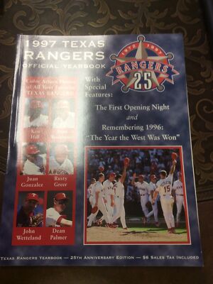 Texas Rangers 1997 1997 Official Texas Rangers Baseball Yearbook | eBay