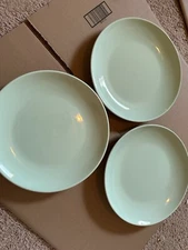 3 Project62 Avesta Light Green Stoneware Dinner Plates 10.2in Discontinued