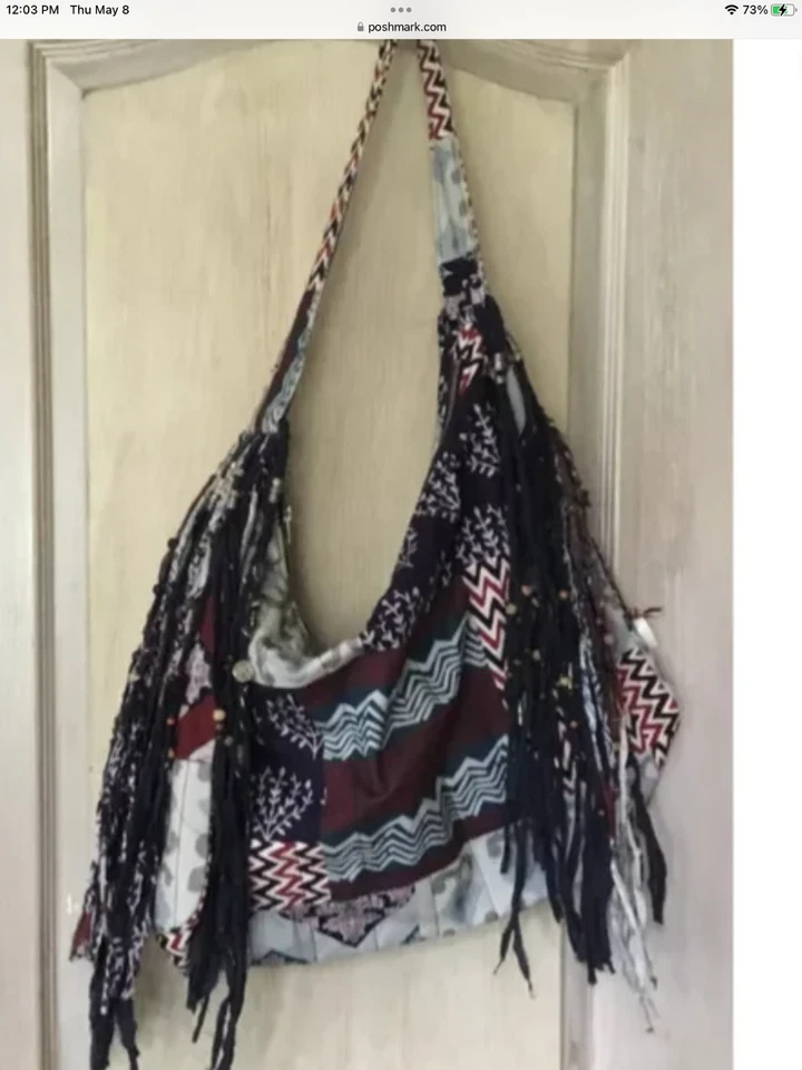 Free People x Brenda Knight Road Trippin 流苏串珠单肩包 全新无标签 268R 美元 — 第 3/4 张图片