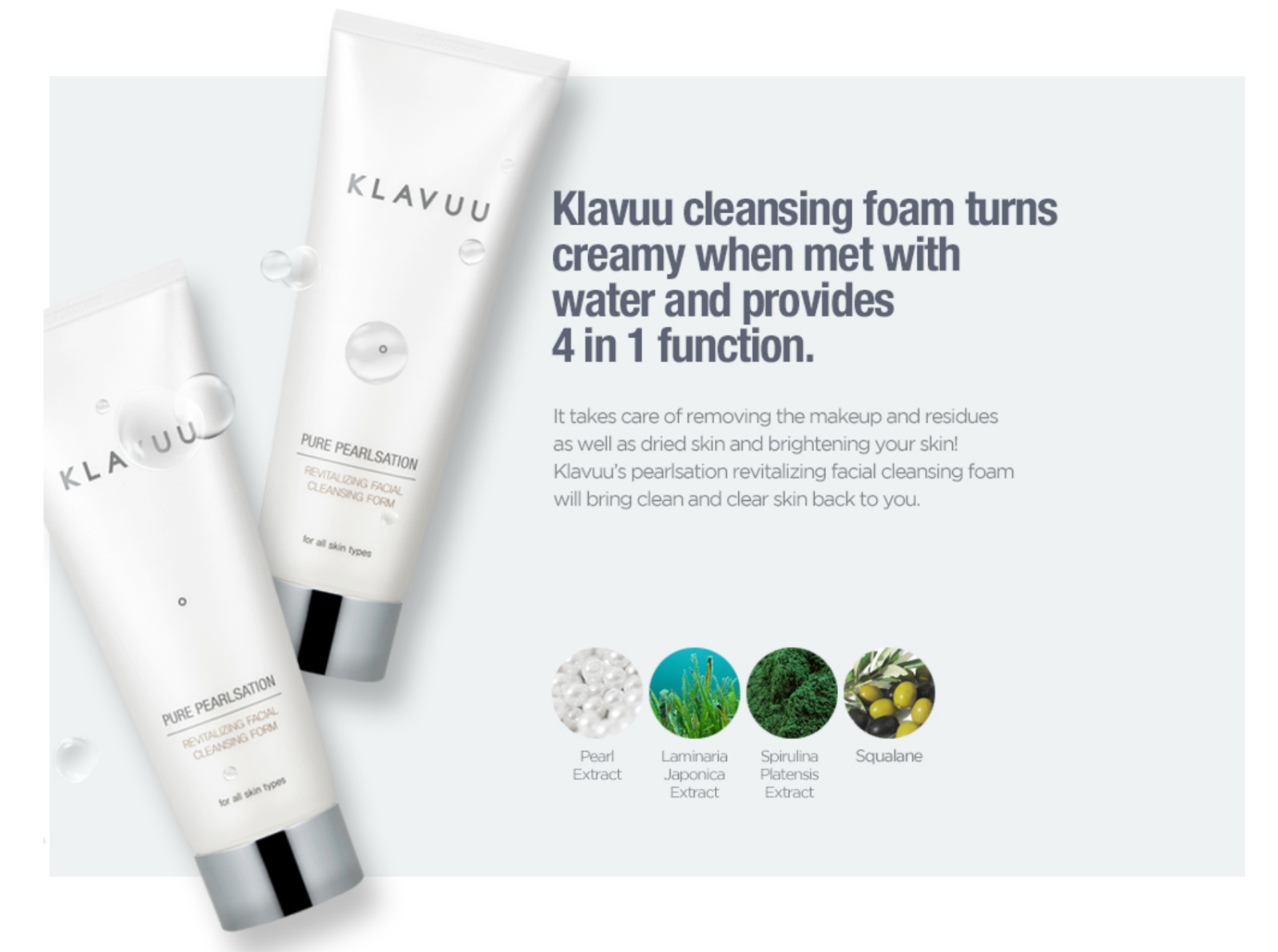 klavuu revitalizing facial cleansing foam