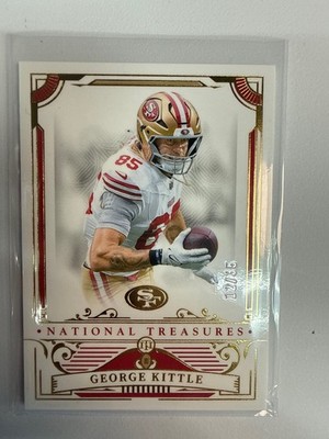 2025 Panini National Treasures #89 George Kittle Gold #12/35