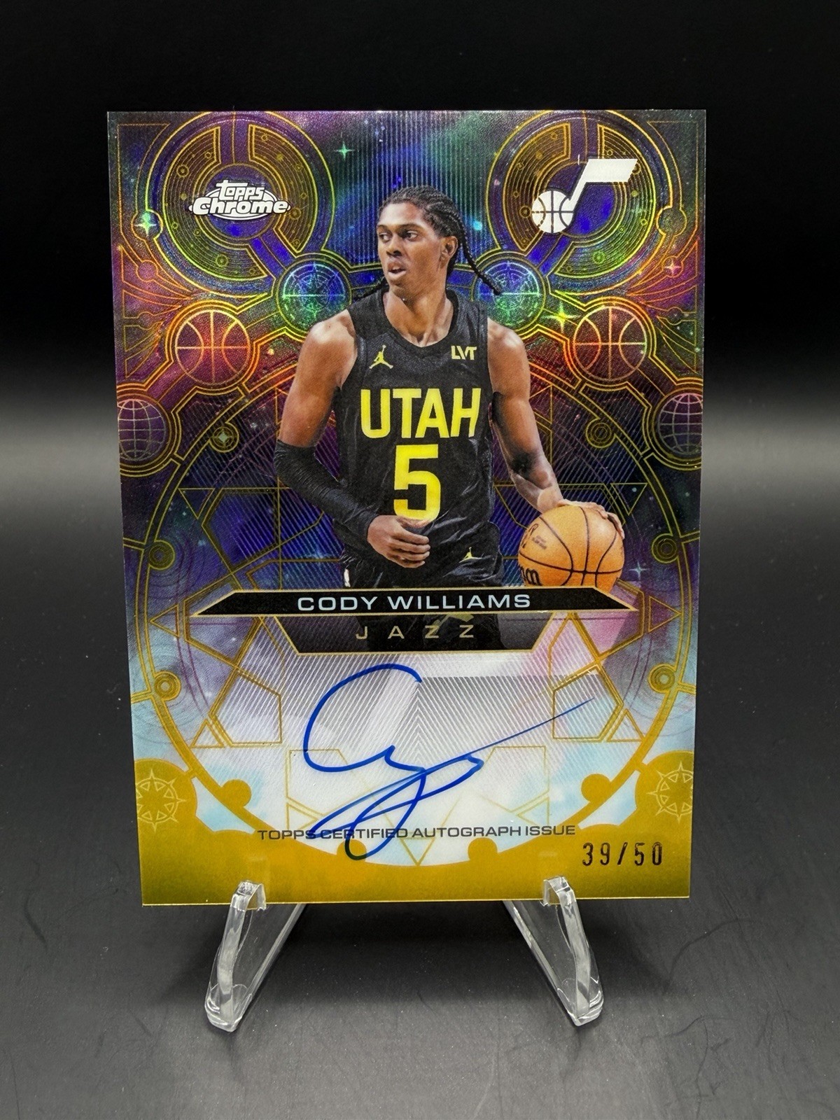 2025-26 Topps Chrome Update Cody Williams #CH-CWI Chromographs Gold /50 Auto