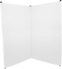 RAPFAW White DJ Facade Extension 2 Panels, Lightweight Aluminum, 360-Degree Rota