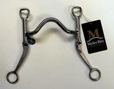 New Myler Western Medium Port Wide Curb Bit w/ Flat Shanks MB16 5"