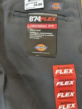 Dickies Charcoal 874 Flex Original Fit 36x32 Work Pants New