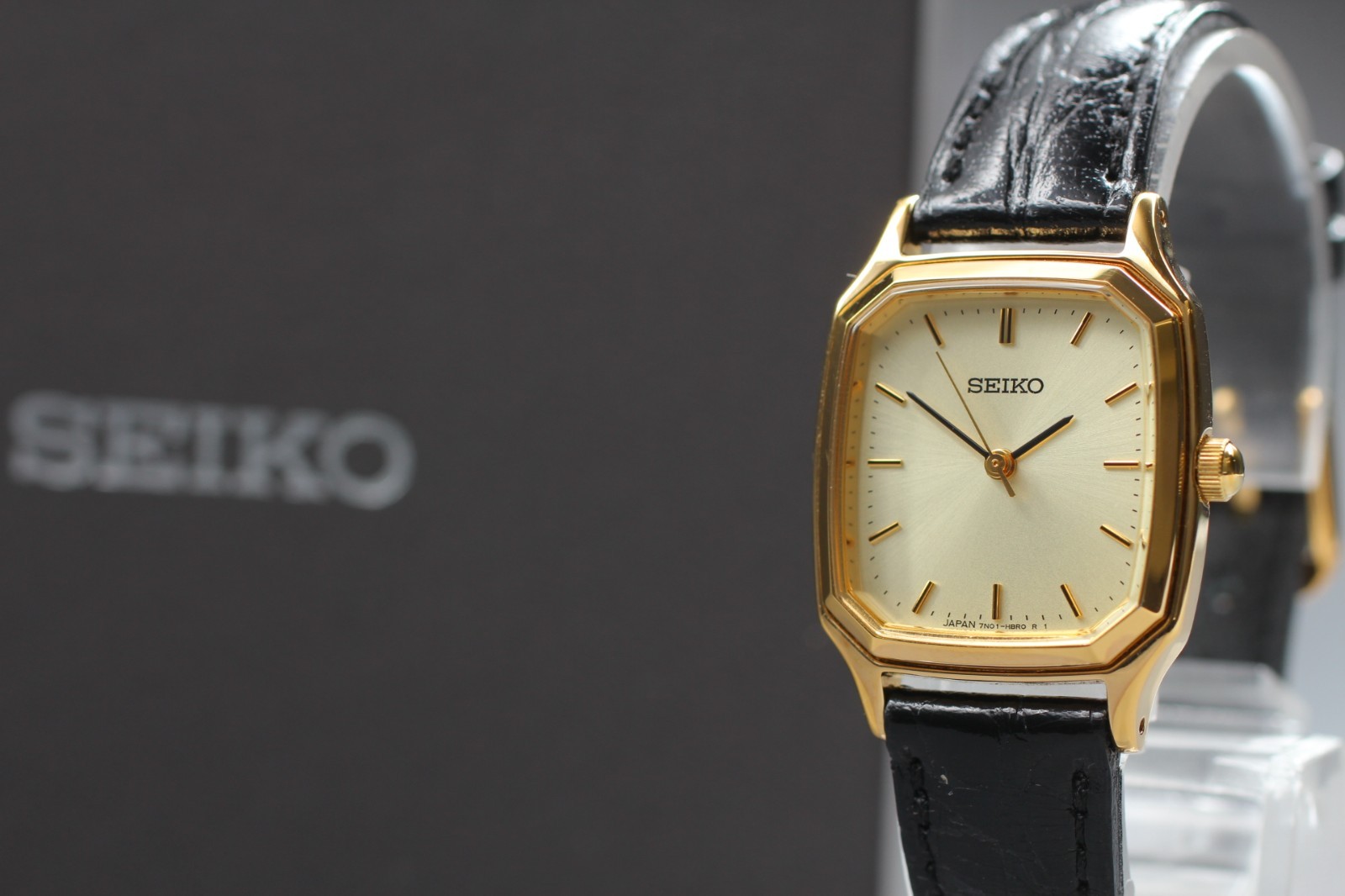 Seiko Spirit 7N01-HAD0 Gold Dial Quartz Womens Watch NEAR MINT w/ Box From JAPAN