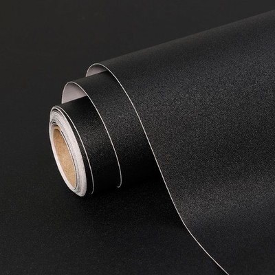 Soon After Black Peel And Stick Wallpaper Solid Black Contact Paper A Set Of