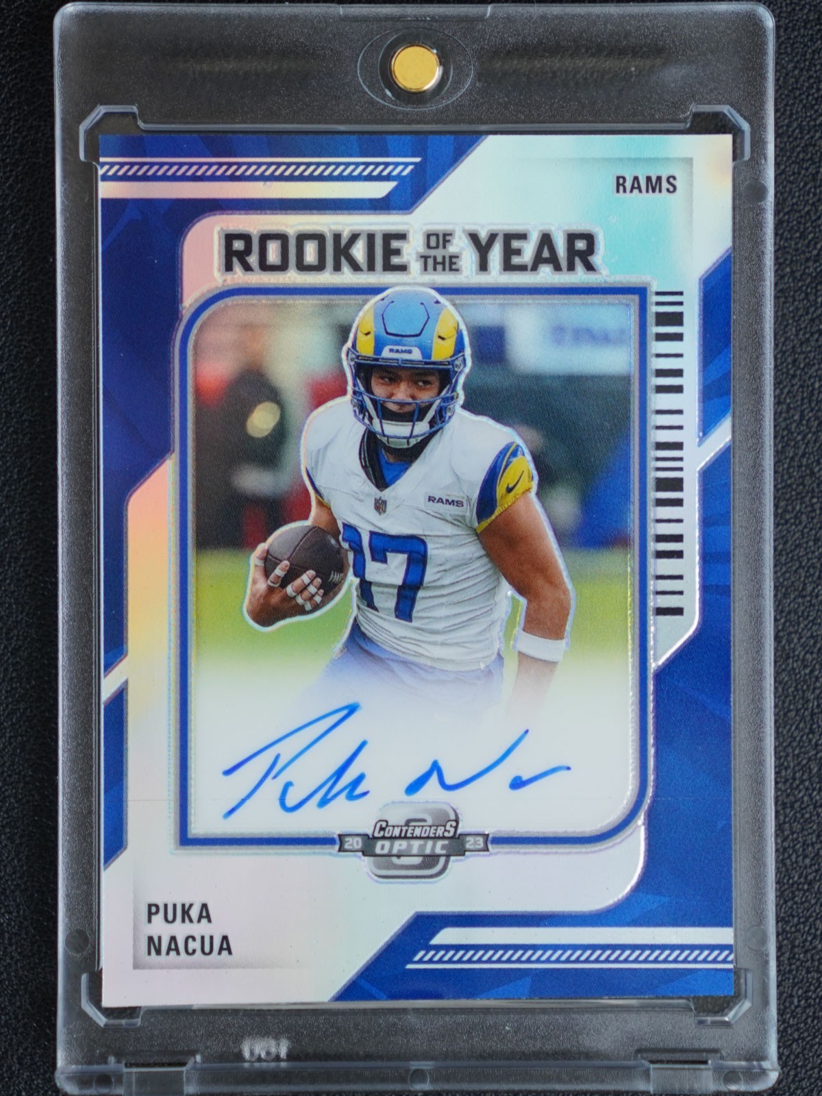 2023 Panini Contenders Optic - Rookie of the Year Puka Nacua #ROY-PN RC Auto /99
