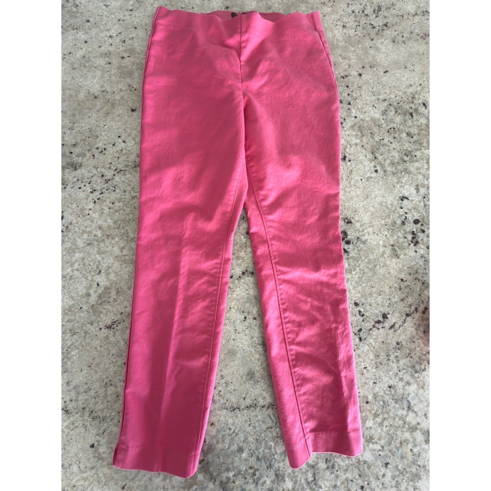 Crosby Size 10 Pink Straight Leg Ankle Pants