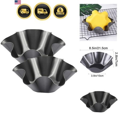 2 Pack 8.5'' Nonstick Large Taco Shell Bowl   Carbon Steel Tortilla Maker Shel...