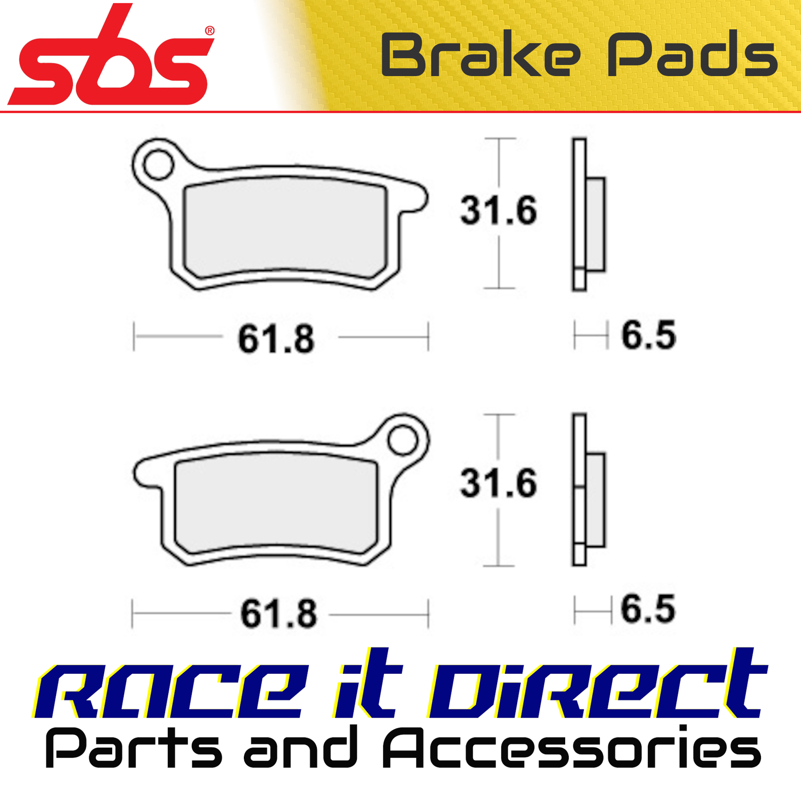 Sbs 783Si - Si Sintered Front Brake Pads For Husqvarna Cr65 2012-2013 - Image 2