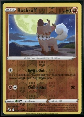 Rockruff Reverse Holo Common SWSH: Crown Zenith 073/159 NM