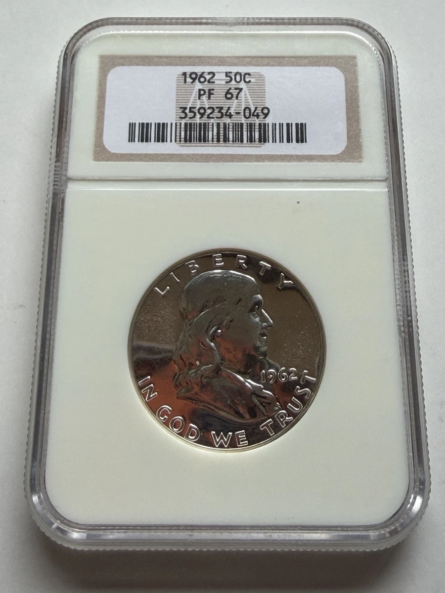 Proof PR 67 Graded 1962 Franklin Half Dollars (1948-1963) for sale